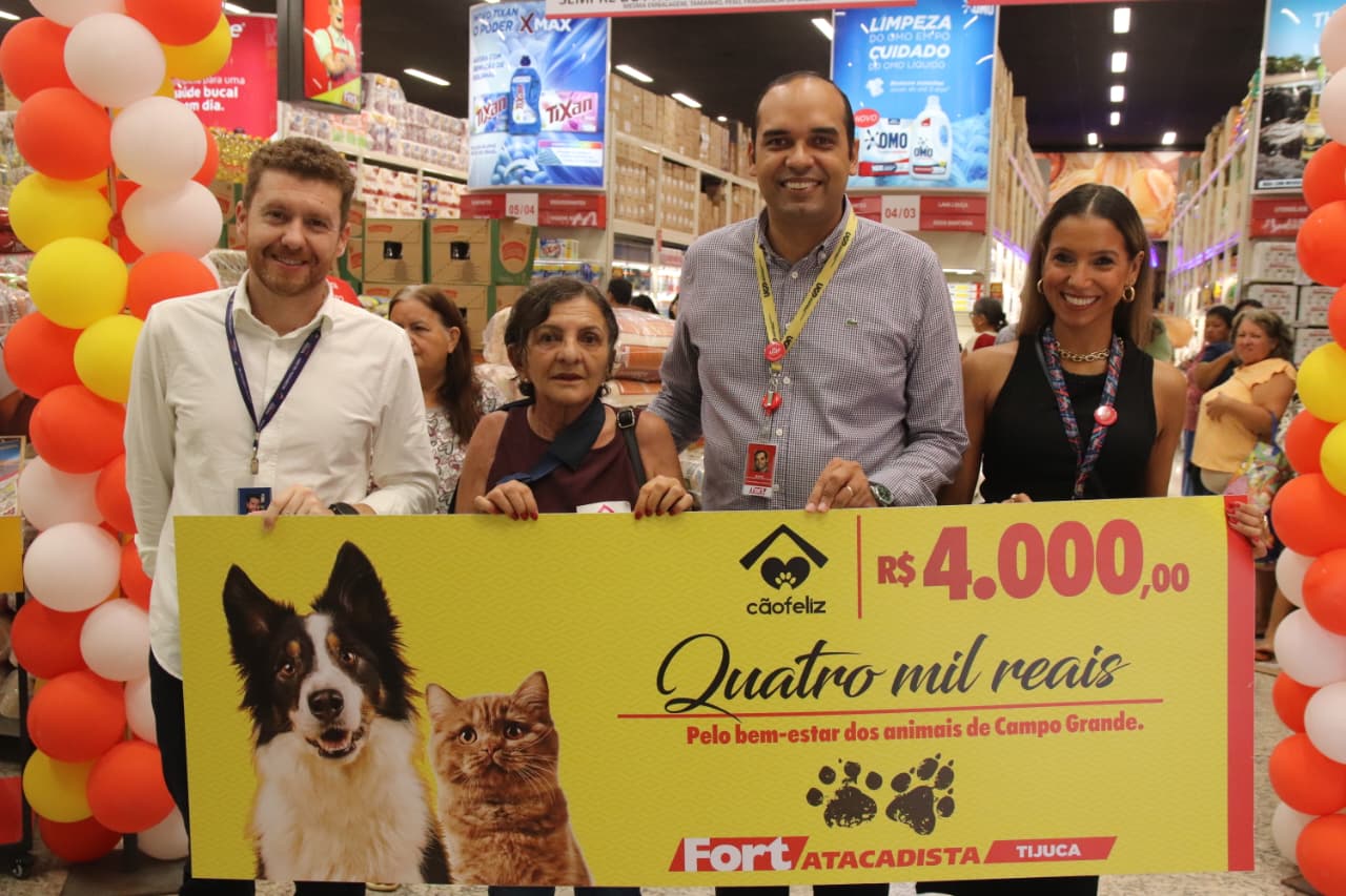 Cheque simbólico ONG Cão Feliz